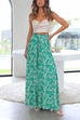 Mixiedress High Waist Wide Leg Casual Boho Floral Beach Pants