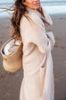 Mixiedress Open Front Pockets Ribbed Knit Long Slweater Cargigan