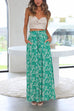 Mixiedress High Waist Wide Leg Casual Boho Floral Beach Pants