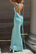 Mixiedress Tie Shoulder Backless Cami Maxi Party Dress