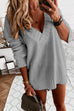 Mixiedress Solid V Neck Drop Shoulder Knit Sweater