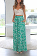Mixiedress High Waist Wide Leg Casual Boho Floral Beach Pants