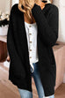 Mixiedress Solid Open Front pocketed Knit Sweater Outwear