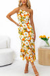 Mixiedress One Shoulder High Waist Mermaid Floral Cami Dress