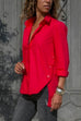 Mixiedress Side Buttons Long Sleeves Irregular Hem Blouse Shirt