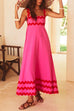 Mixiedress Empire Waist Ric Rac Maxi Vacation Dress