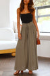 Mixiedress Drawstring Elastic Waist Wide Leg Baggy Pants(5 Colors Available)