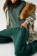 Mixiedress Mockneck Short Sleeves Top Pocketed Harem Pants Knitting Set