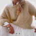 Mixiedress Solid Boat Neck Fluffy Knitting Sweater
