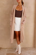 Mixiedress Open Front Dolman Sleeves Pocketed Long Knit Cardigan