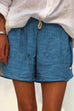 Mixiedress Fashion Style Drawstring Waist Striped Wide Leg Shorts