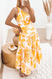 Mixiedress One Shoulder Sleeveless Printed Swing Maxi Dress