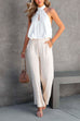 Mixiedress Sleeveless Cut Out Halter Backless Top