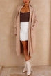 Mixiedress Open Front Dolman Sleeves Pocketed Long Knit Cardigan