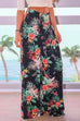 Mixiedress Tie Waist Wide Leg Bohemia Printed Beach Pants