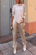 Mixiedress Casual Pocketed Cargo Satin Jogger Pants