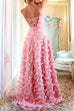 Mixiedress Off Shoulder High Slit Butterfly Appliques Flare Maxi Party Dress