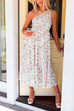 Mixiedress One Shoulder Sleeveless Tiered Printed Beach Dress