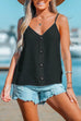 Mixiedress V Neck Buttons Lightweight Cami Top
