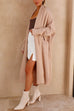 Mixiedress Open Front Dolman Sleeves Pocketed Long Knit Cardigan