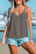 Mixiedress V Neck Buttons Lightweight Cami Top