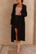 Mixiedress Open Front Dolman Sleeves Pocketed Long Knit Cardigan