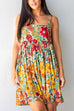 Mixiedress Adjustable Straps Backless Floral Swing Beach Dress