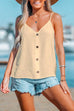 Mixiedress V Neck Buttons Lightweight Cami Top