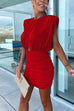 Mixiedress Cut Out High Waist Ruched Mini Bodycon Dress