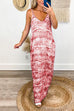 Mixiedress U Neck Tie Dye Maxi Cami Beach Dress