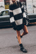 Like A Walking Sock Striped Sweater Dress
