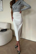 Mixiedress One Shoulder Long Sleeve Ruched Slim Fit Top