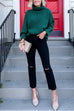 Mixiedress Turtleneck Waffle Knit Winter Sweater