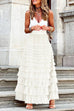 Mixiedress Ruffle Layered Mesh A-line Long Tulle Skirt