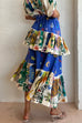 Mixiedress Graffiti Printed Ruffle Layered Skirt