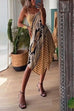 Mixiedress Tie Shoulder Geometric Printed Irregular Cami Dress