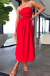 Mixiedress Off Shoulder Backless Cut Out Waist Maxi Swing Dress