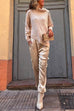 Mixiedress Casual Pocketed Cargo Satin Jogger Pants