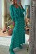 Mixiedress Scoop Neck 3/4 Sleeve Maxi Floral Dress