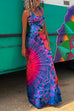 Mixiedress Criss Cross Backless Tie Dye Maxi Cami Dress