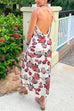Mixiedress One Shoulder Backless Floral Maxi Cami Dress
