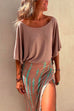 Mixiedress Half Flare Sleeves Loose Fit Cozy Top