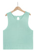 Mixiedress Solid Back Buttons Knitting Tank