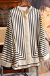 Mixiedress Button Up Long Sleeves Striped Silk Scarf Blouse