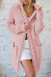 Mixiedress Open Front Ribbed Knitting Hoodied Sweater Outwear