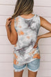 Mixiedress Crewneck Tie Dye Twist Knot Sleeveless Top