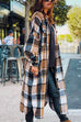 Mixiedress Button Down Pocketed Classic Midi Plaid Shacket