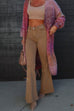 Mixiedress Bell Bottoms High Waist Skinny Corduroy Pants