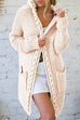 Mixiedress Open Front Ribbed Knitting Hoodied Sweater Outwear