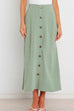 Mixiedress Button Down Pockets A-line Long Skirt